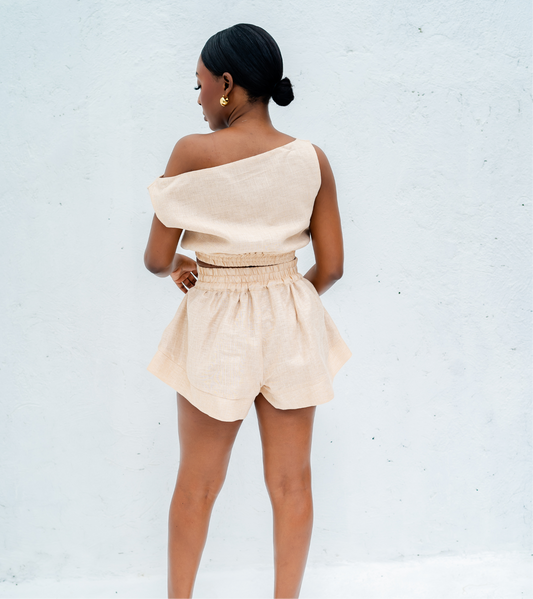 CAICOS SHORTS SET - BEIGE