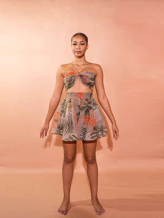 LANA FLARED SHORTS - ISLA PRINT