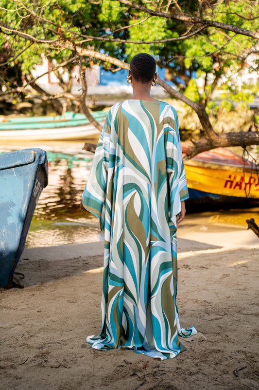 ORILLA KAFTAN SET- SEA