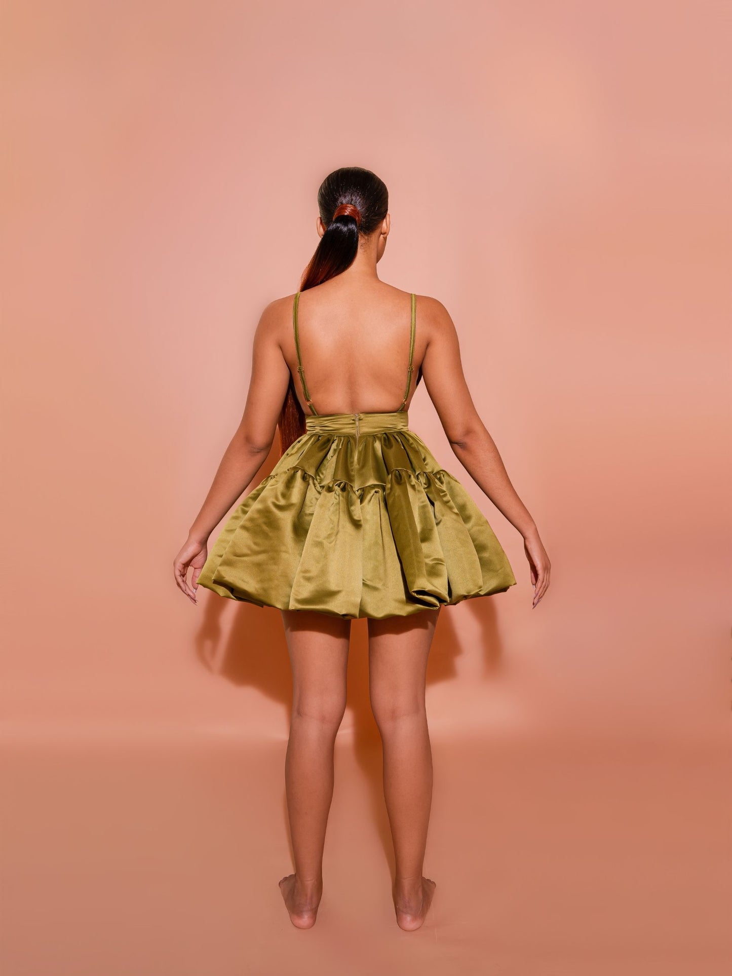 LEANNA DRESS - OLIVE