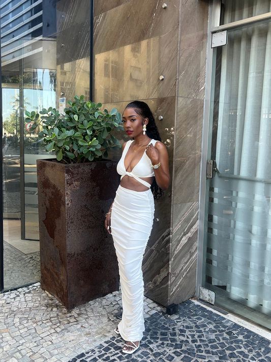 SONJI SKIRT SET - WHITE