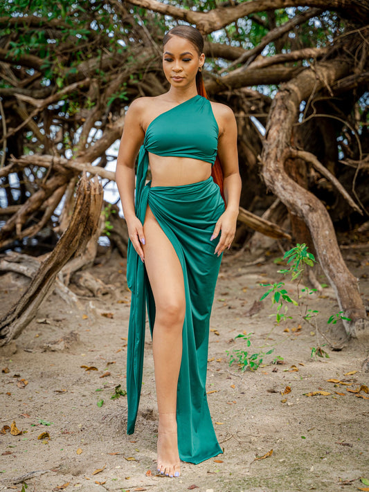 ASHEKA SKIRT SET - EMERALD
