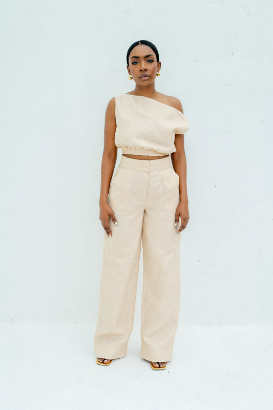 CAICOS PANT SET - BEIGE