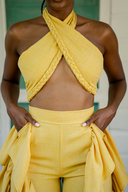AFIYA PANT SET- MARIGOLD