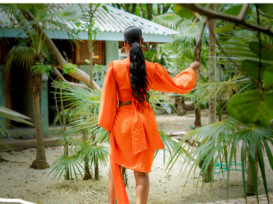 DANA SKIRT SET - ORANGE