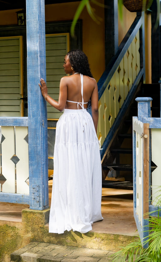 ASHARA MAXI SKIRT - WHITE