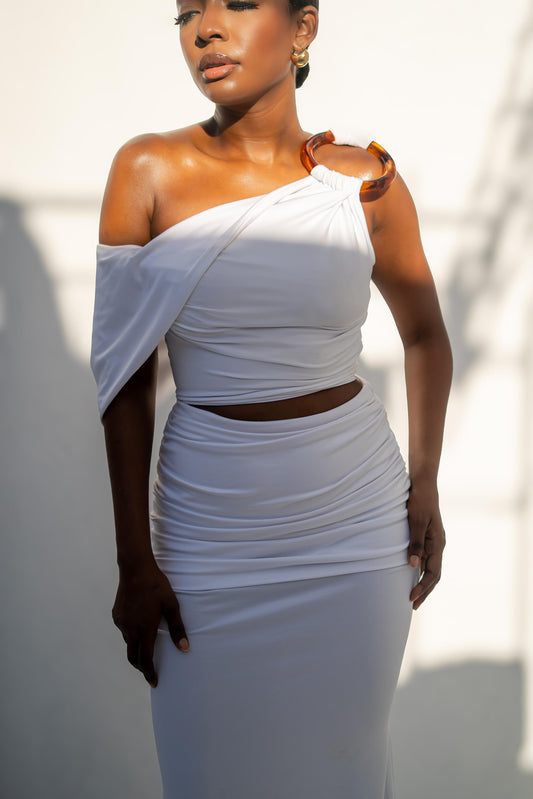 GODDESS SKIRT SET - WHITE
