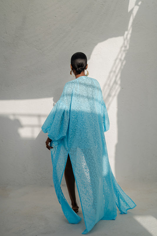 KAYSI KAFTAN ROBE SET - BLUE