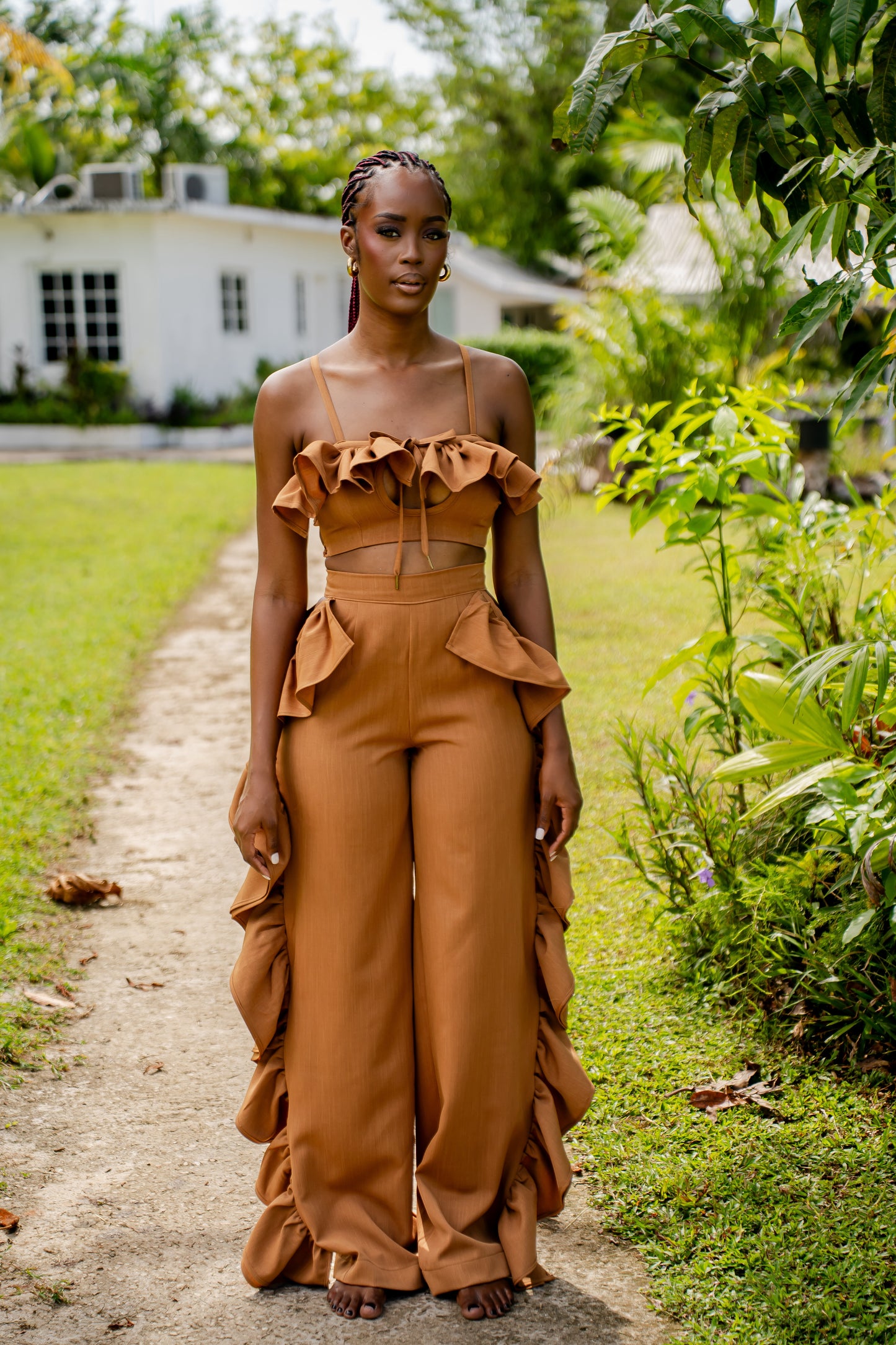 LILA PANT SET- CARAMEL