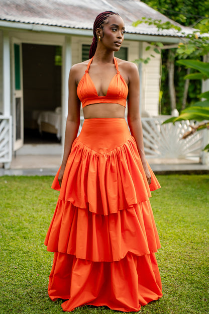 TERRA SKIRT SET - ORANGE