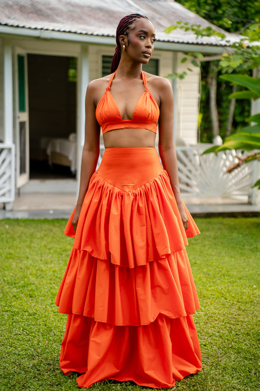 TERRA SKIRT SET - ORANGE