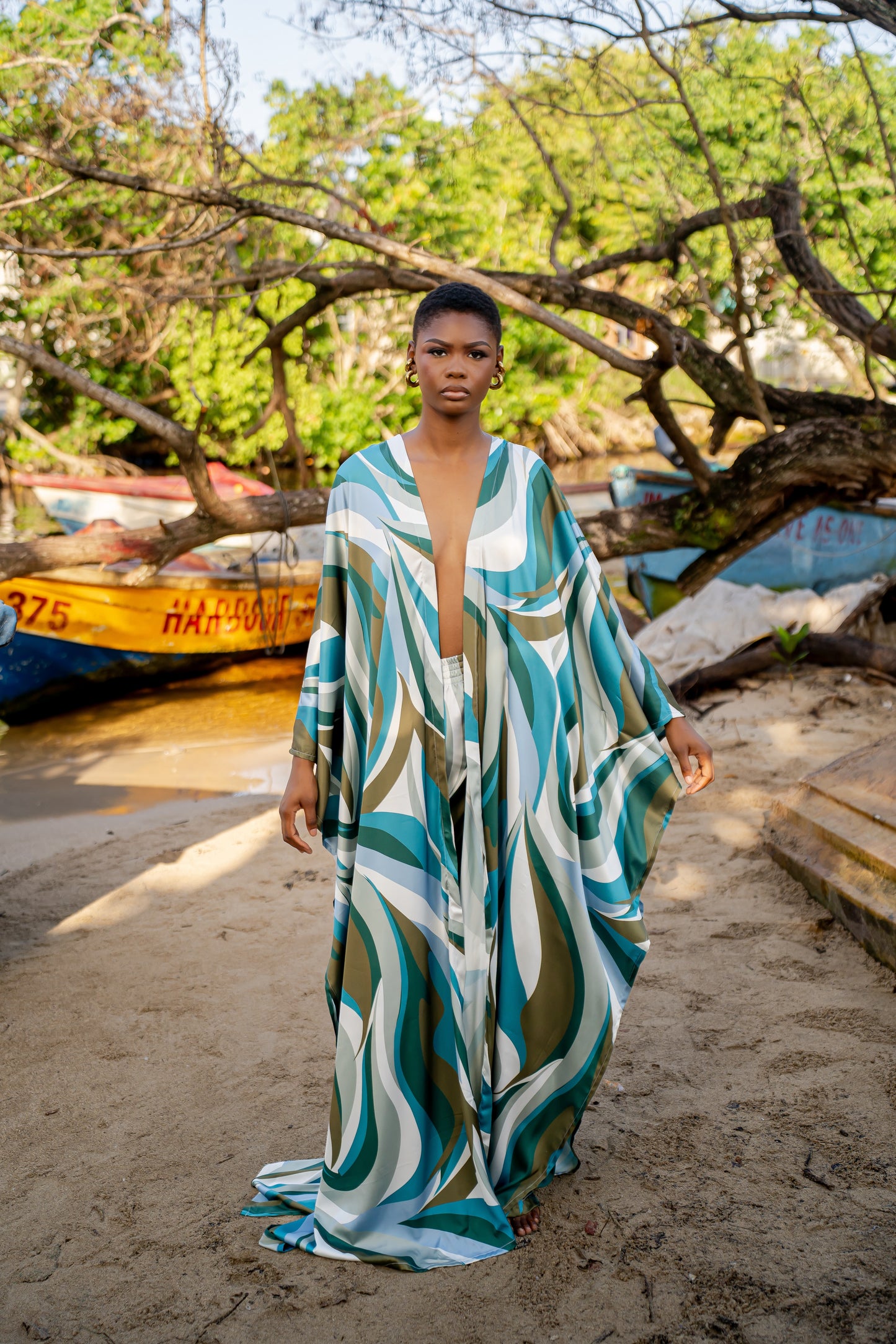 ORILLA KAFTAN SET- SEA