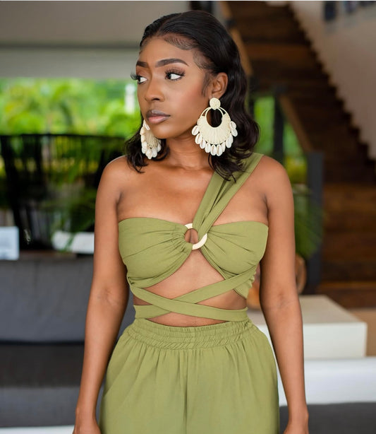 ZAINA CROP TOP - GREEN