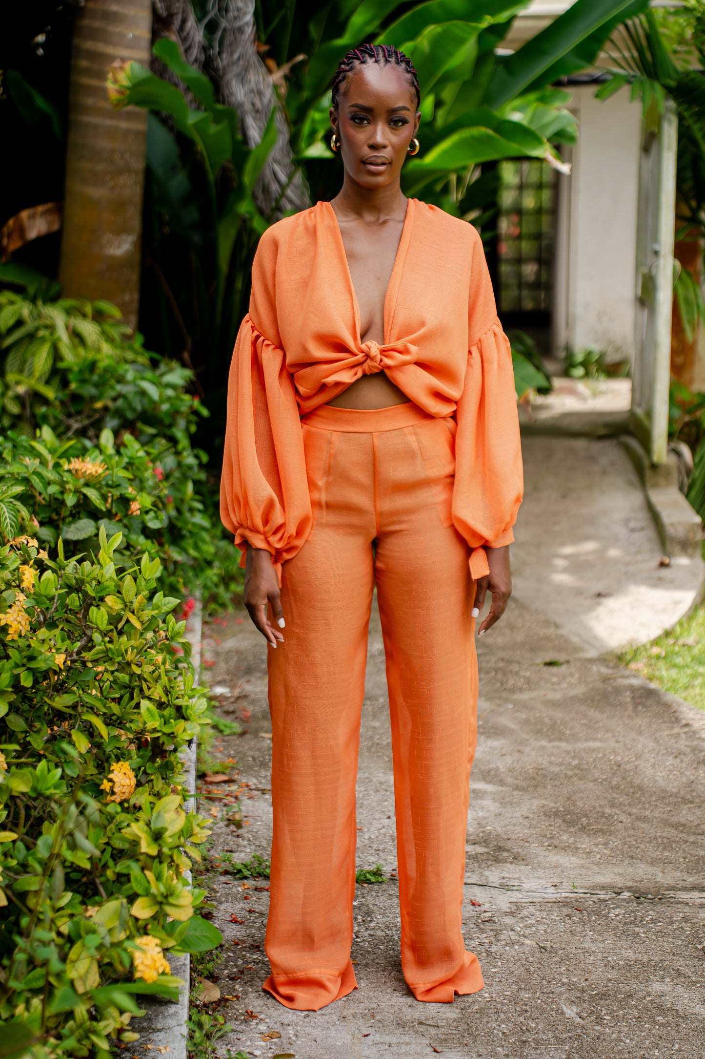 SORAYA PANT SET- TANGERINE