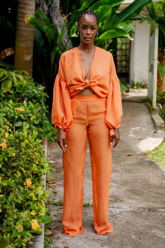 SORAYA PANT SET- TANGERINE