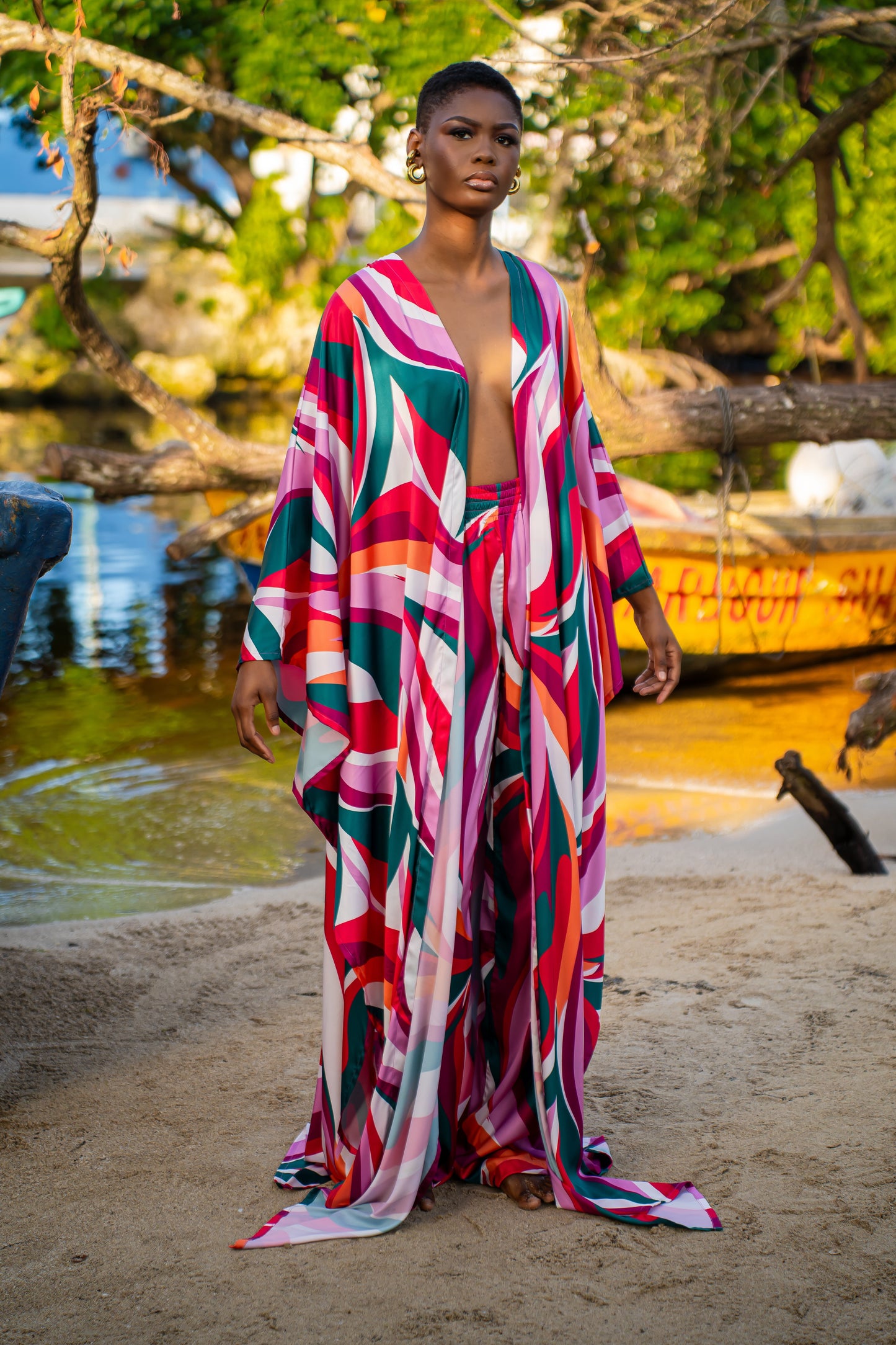ORILLA KAFTAN SET- SKY