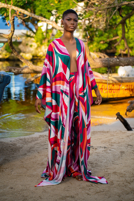 ORILLA KAFTAN SET- SKY