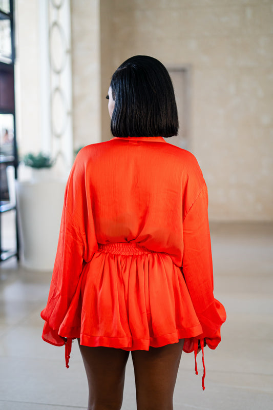 BRISA SHORTS SET- ORANGE