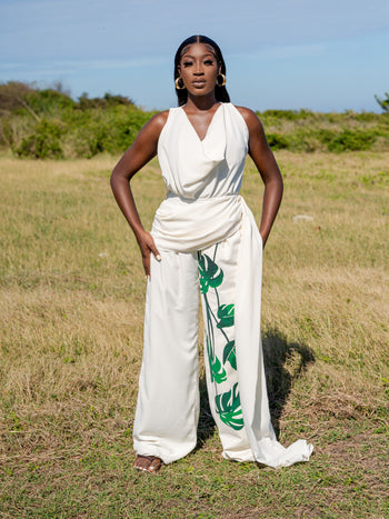 SS-GAIA PANT SET- MONSTERA