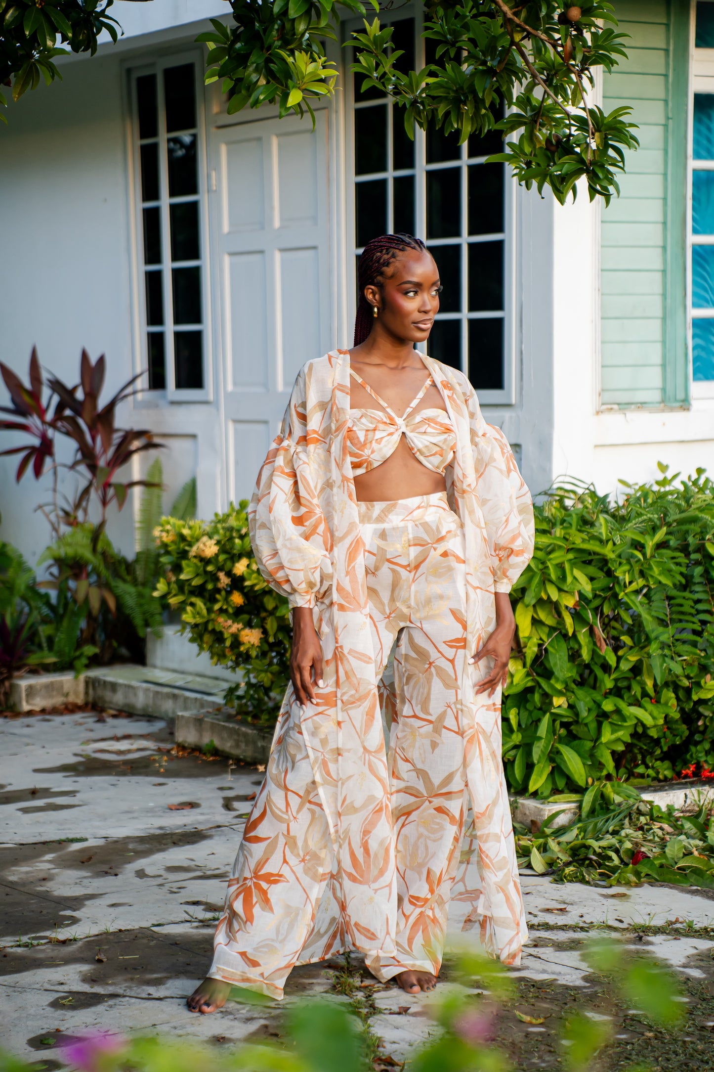 ARANKA KAFTAN ROBE SET- SIENNA