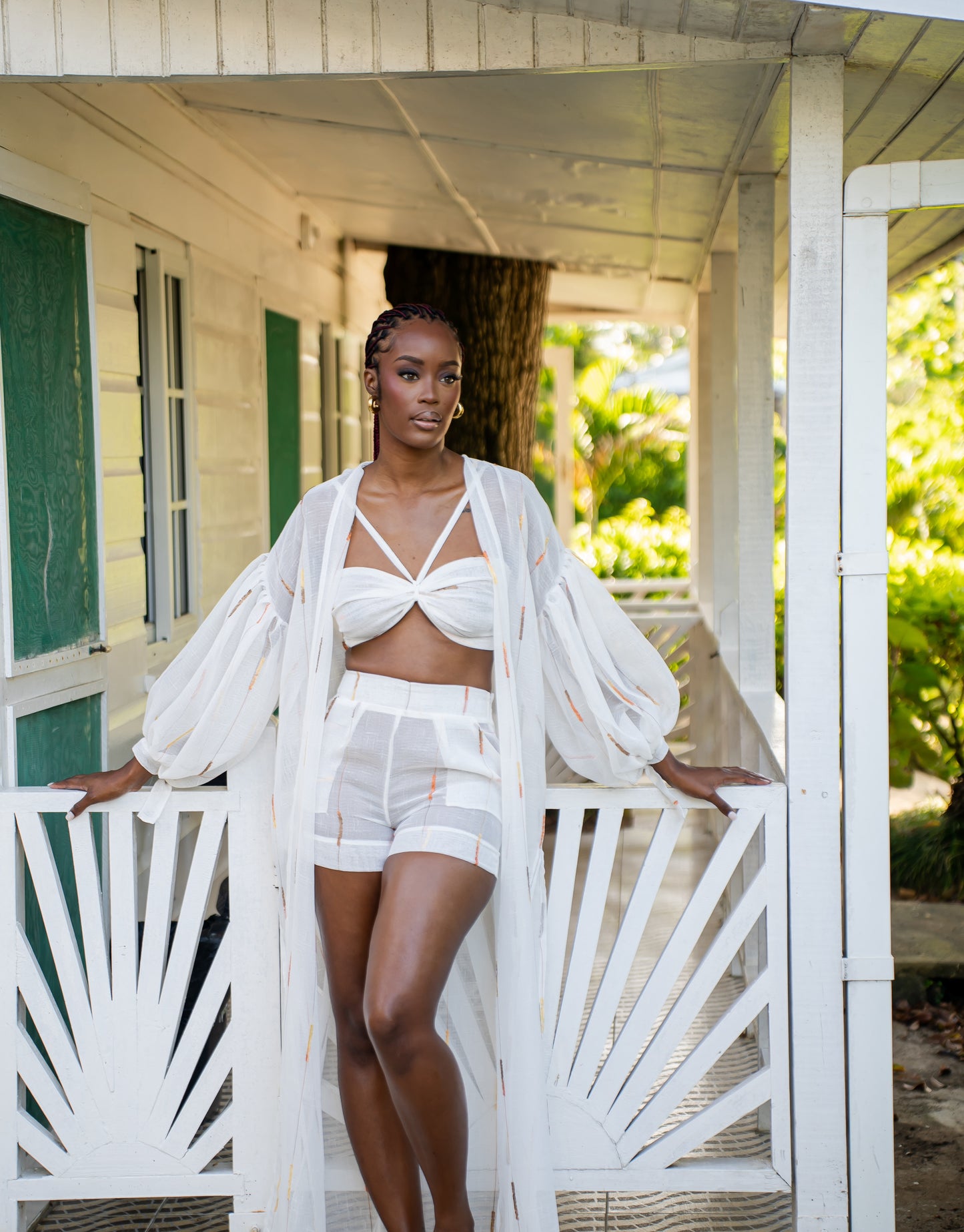 KAYSI KAFTAN ROBE SET- SUNWASH
