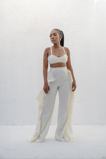 SS-DAHLIA PANT SET - CREAM