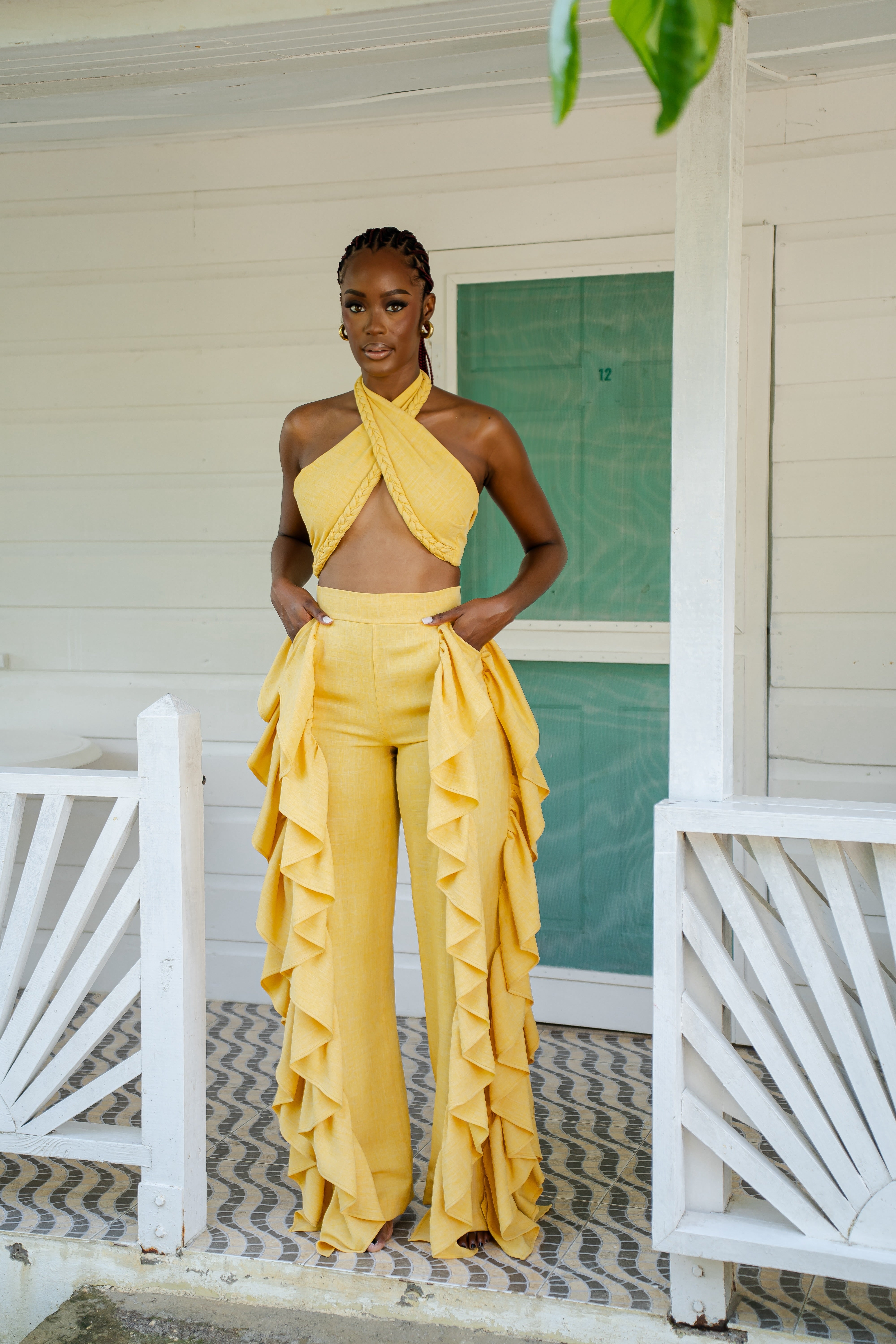 AFIYA PANT SET- MARIGOLD – Rhea Imani
