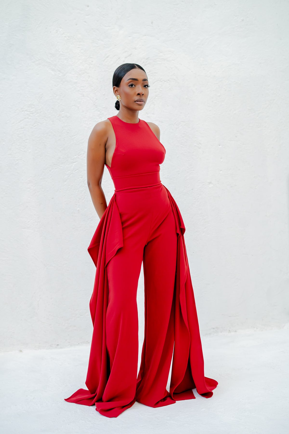 BEATRICE JUMPSUIT - MAROON – Rhea Imani