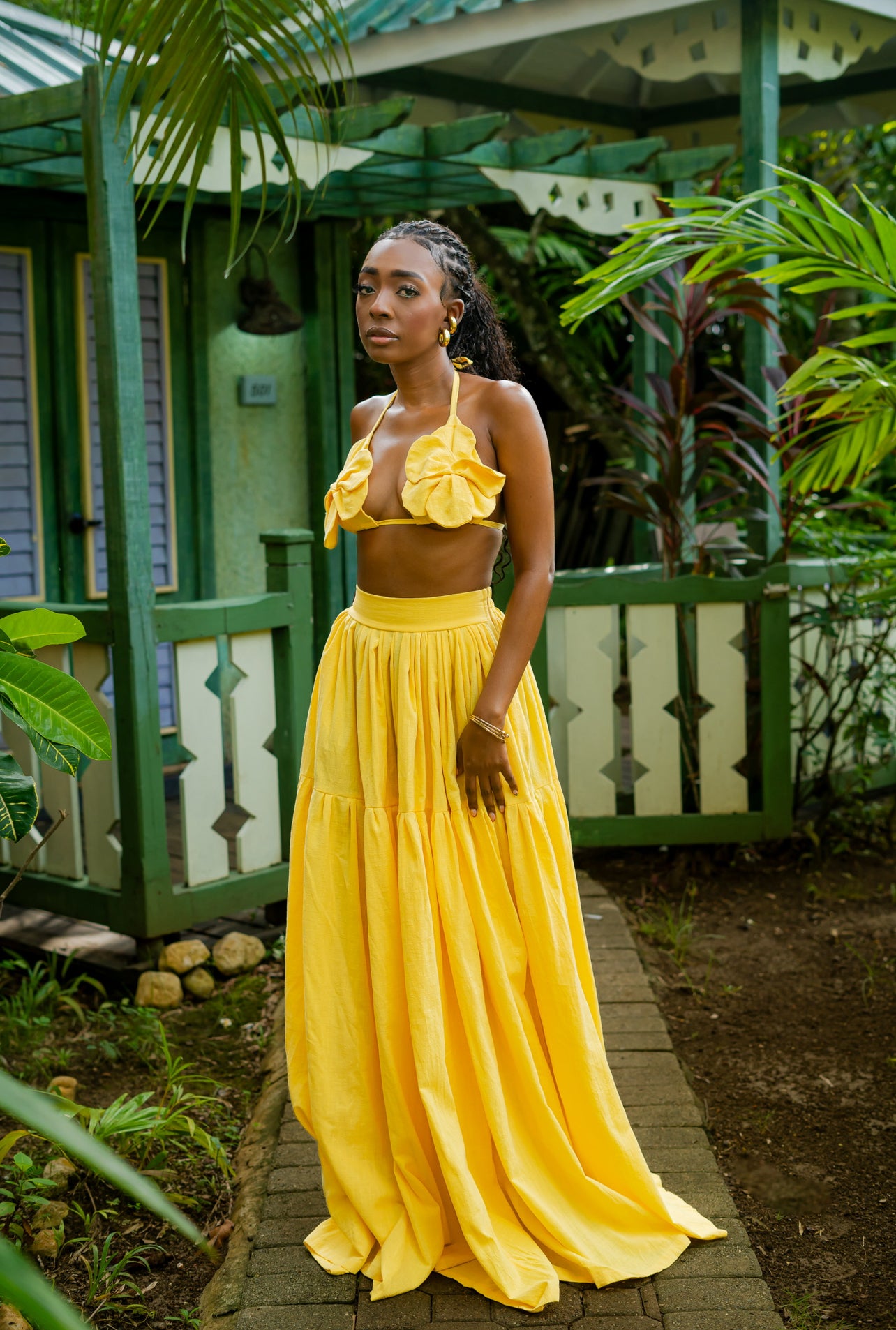 ASHARA MAXI SKIRT- YELLOW