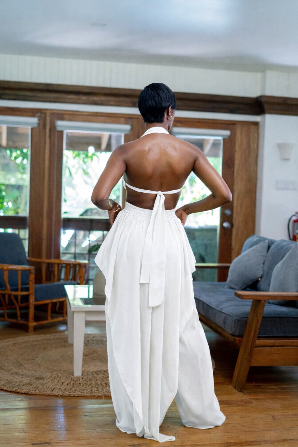 LESA PANT SET - WHITE