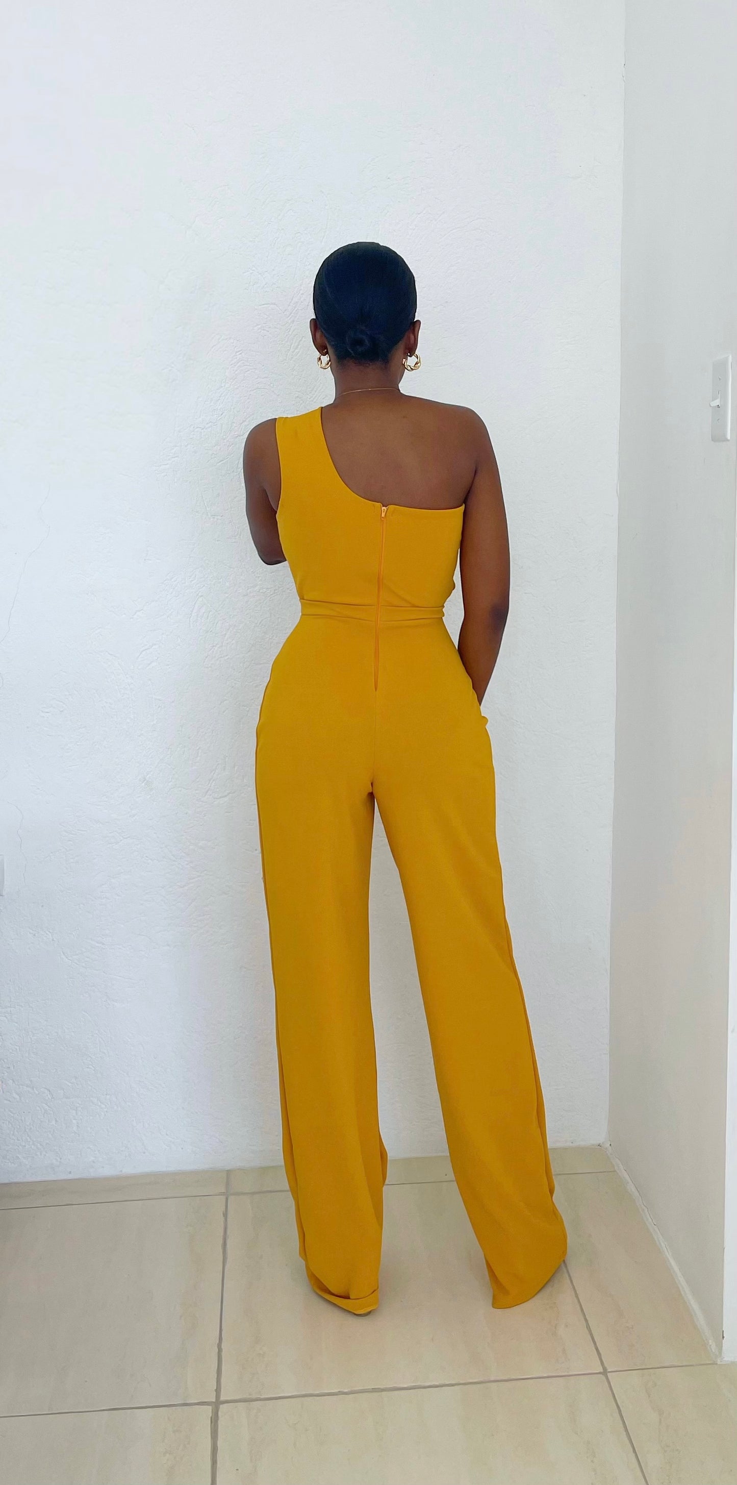 CANAN JUMPSUIT- MUSTARD - Rhea Imani